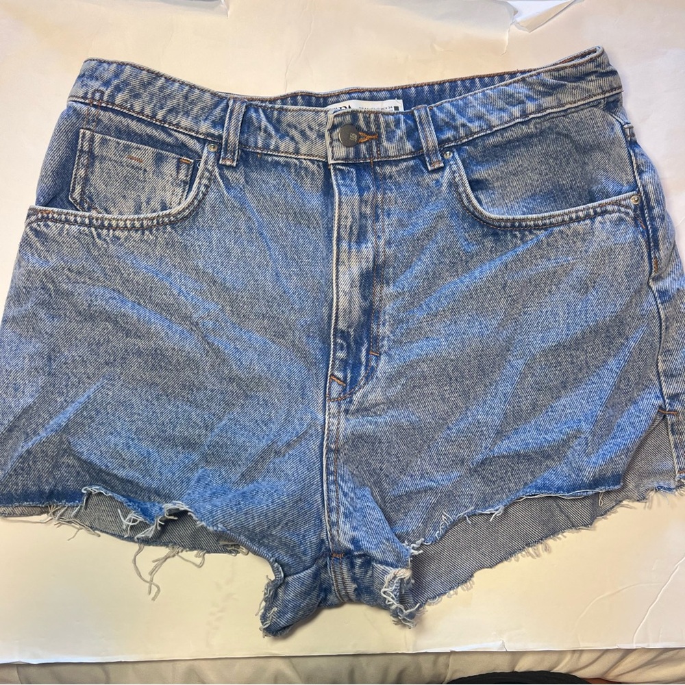Zara High Rise Denim Shorts